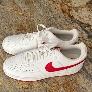 Nike Red and White Athletic Shoes new old stock. Classic